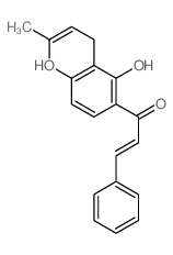 1-[2,4-dihydroxy-3-(3-methylbut-2-enyl)phenyl]-3-phenyl-prop-2-en-1-one structure