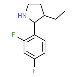 Pyrrolidine, 2-(2,4-difluorophenyl)-3-ethyl- (9CI) Structure