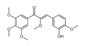 (Z)-3-(3-hydroxy-4-methoxyphenyl)-2-methoxy-1-(3,4,5-trimethoxyphenyl)prop-2-en-1-one结构式