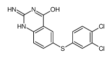 2-amino-6-(3,4-dichlorophenyl)sulfanyl-1H-quinazolin-4-one结构式