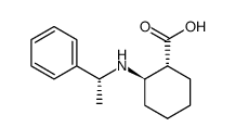 (1R,2R)-2-(((R)-1-phenylethyl)amino)cyclohexane-1-carboxylic acid结构式