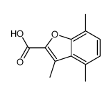 3,4,7-trimethyl-1-benzofuran-2-carboxylic acid Structure