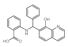 Benzoic acid, 2-[[ (8-hydroxy-7-quinolinyl)phenylmethyl]amino]- structure