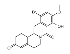 1-(2'-bromo-4'-methoxy-5'-hydroxybenzyl)-2-formyl-1,3,4,6,7,8-hexahydroisoquinolin-6-one结构式