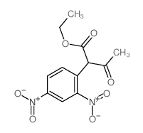 Benzeneacetic acid, .alpha.-acetyl-2,4-dinitro-, ethyl ester Structure