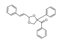 phenyl-[4-phenyl-2-(2-phenylethenyl)-1,3-dioxolan-4-yl]methanone Structure