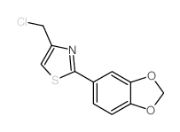 2-(1,3-Benzodioxol-5-yl)-4-(chloromethyl)-1,3-thiazole结构式