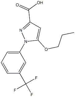 5-propoxy-1-(3-trifluoromethyl-phenyl)-1H-pyrazole-3-carboxylic acid Structure