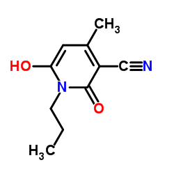 6-Hydroxy-4-methyl-2-oxo-1-propyl-1,2-dihydro-3-pyridinecarbonitr ile Structure