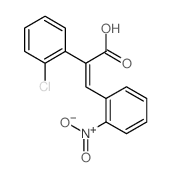 2-(2-chlorophenyl)-3-(2-nitrophenyl)prop-2-enoic acid Structure