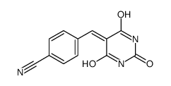 4-[(2,4,6-trioxo-1,3-diazinan-5-ylidene)methyl]benzonitrile结构式
