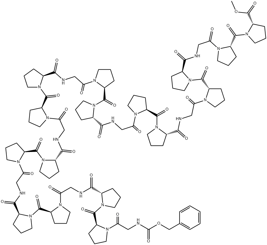 benzyloxycarbonyl- (glycyl-prolyl-proline)8- methyl ester Structure