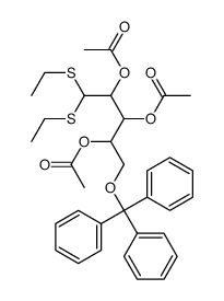 [3,4-diacetyloxy-5,5-bis(ethylsulfanyl)-1-trityloxypentan-2-yl] acetate Structure