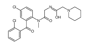 N-[4-chloro-2-(2-chlorobenzoyl)phenyl]-N-methyl-2-[(2-piperidin-1-ylacetyl)amino]acetamide Structure