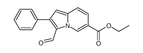 ethyl 3-formyl-2-phenylindolizine-6-carboxylate Structure