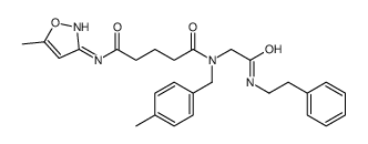 Pentanediamide, N-(5-methyl-3-isoxazolyl)-N-[(4-methylphenyl)methyl]-N-[2-oxo-2-[(2-phenylethyl)amino]ethyl]- (9CI) Structure