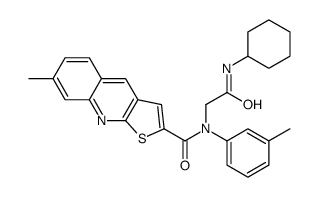 (9CI)-N-[2-(环己基氨基)-2-氧代乙基]-7-甲基-N-(3-甲基苯基)-噻吩并[2,3-b]喹啉-2-羧酰胺结构式