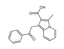 3-methyl-1-phenacylindolizine-2-carboxylic acid Structure