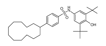 2,6-Di-t-butyl-4-(p-cyclododecylbenzolsulfonamido)-phenol结构式