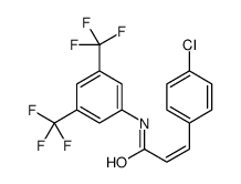 N-[3,5-bis(trifluoromethyl)phenyl]-3-(4-chlorophenyl)prop-2-enamide结构式