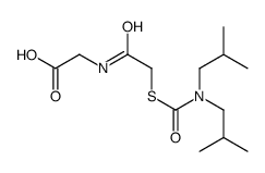 2-[[2-[bis(2-methylpropyl)carbamoylsulfanyl]acetyl]amino]acetic acid结构式