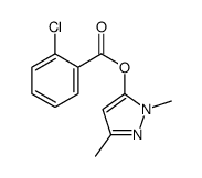 (2,5-dimethylpyrazol-3-yl) 2-chlorobenzoate结构式