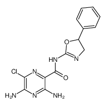 3,5-diamino-6-chloro-pyrazine-2-carboxylic acid 5-phenyl-4,5-dihydro-oxazol-2-ylamide结构式