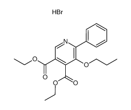 6-Phenyl-5-propoxy-pyridine-3,4-dicarboxylic acid diethyl ester; hydrobromide Structure
