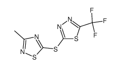 3-methyl-5-(5-trifluoromethyl-[1,3,4]thiadiazol-2-ylsulfanyl)-[1,2,4]thiadiazole结构式