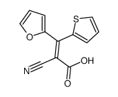 2-cyano-3-(furan-2-yl)-3-thiophen-2-ylprop-2-enoic acid结构式