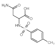 4-amino-2-[(4-methylphenyl)sulfonylamino]-4-oxobutanoic acid结构式
