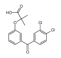 2-[3-(3,4-dichlorobenzoyl)phenoxy]-2-methylpropanoic acid Structure