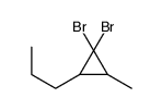 1,1-dibromo-2-methyl-3-propylcyclopropane Structure