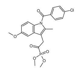 {2-[1-(4-Chloro-benzoyl)-5-methoxy-2-methyl-1H-indol-3-yl]-acetyl}-phosphonic acid dimethyl ester结构式