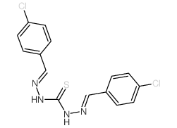 Carbonothioicdihydrazide, 2,2'-bis[(4-chlorophenyl)methylene]-结构式