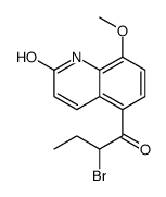 5-(2-bromobutanoyl)-8-methoxy-1H-quinolin-2-one结构式