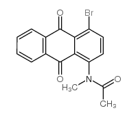 1-bromo-4-(N-methylacetamido)anthraquinone structure