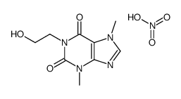 1-(2-hydroxyethyl)-3,7-dimethylpurine-2,6-dione,nitric acid结构式