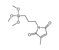 3-methyl-1-(3-trimethoxysilylpropyl)pyrrole-2,5-dione结构式
