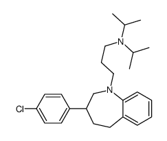 2,3,4,5-Tetrahydro-3-(p-chlorophenyl)-1-[3-(diisopropylamino)propyl]-1H-1-benzazepine结构式