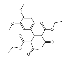 diethyl 2,4-diacetyl-3-(3,4-dimethoxyphenyl)pentanedionate结构式