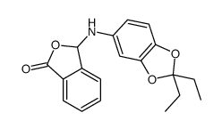 3-[(2,2-diethyl-1,3-benzodioxol-5-yl)amino]-3H-2-benzofuran-1-one Structure