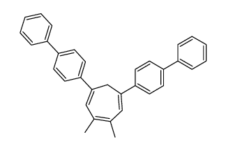 3,4-dimethyl-1,6-bis(4-phenylphenyl)cyclohepta-1,3,5-triene Structure