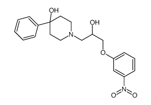 1-[2-hydroxy-3-(3-nitrophenoxy)propyl]-4-phenylpiperidin-4-ol结构式