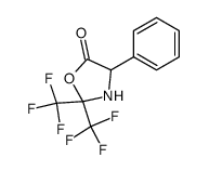 4-phenyl-2,2-bis-trifluoromethyl-oxazolidin-5-one结构式
