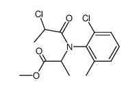 2-[(2-Chloro-6-methyl-phenyl)-(2-chloro-propionyl)-amino]-propionic acid methyl ester Structure