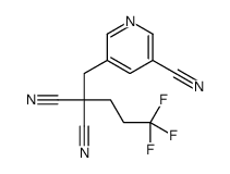 2-[(5-cyanopyridin-3-yl)methyl]-2-(3,3,3-trifluoropropyl)propanedinitrile结构式