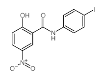 Salicylanilide, 4-iodo-5-nitro- Structure