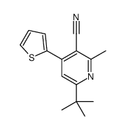 6-tert-butyl-2-methyl-4-thiophen-2-ylpyridine-3-carbonitrile Structure