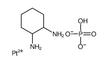 cyclohexane-1,2-diamine,hydron,platinum(2+),phosphate结构式